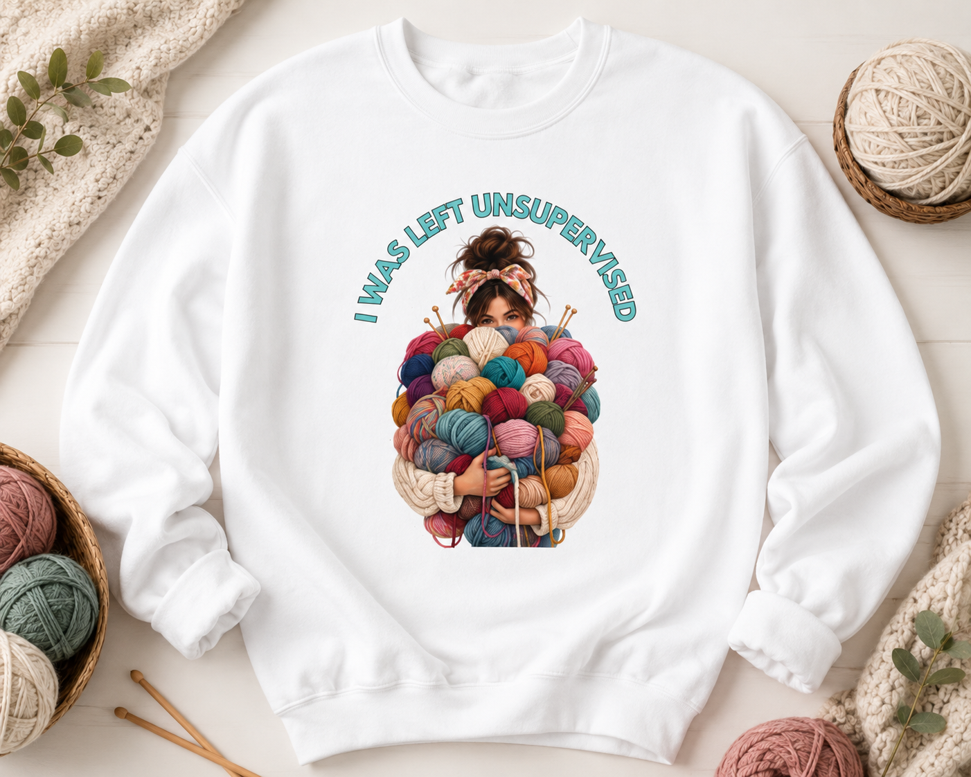 I Was Left Unsupervised - Yarn Stash - Crewneck