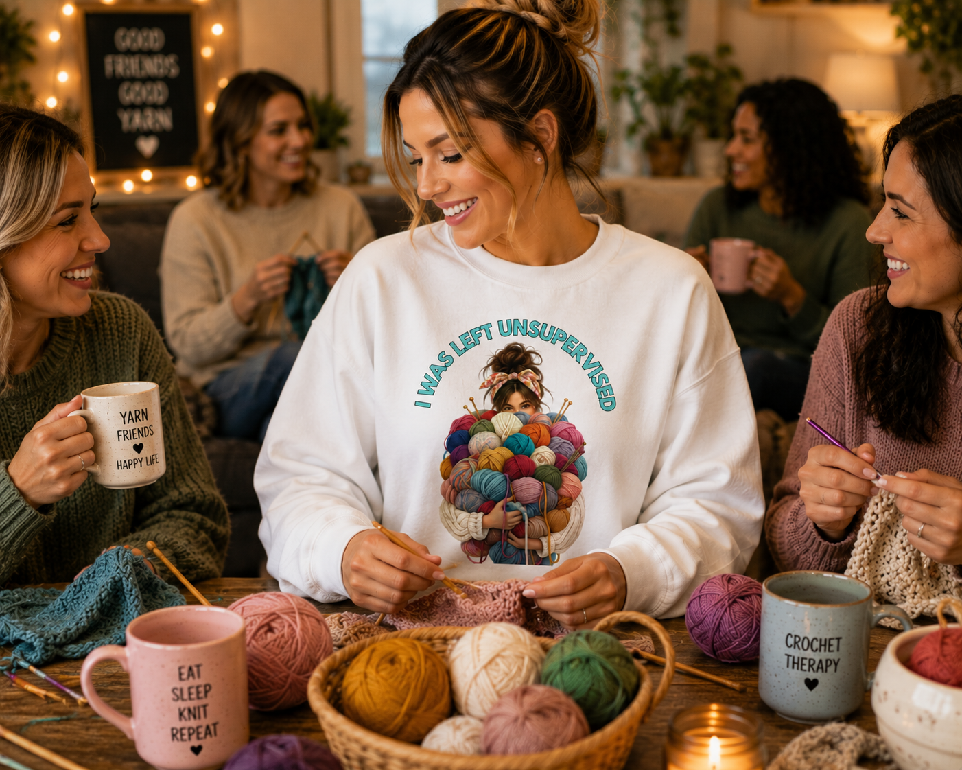 I Was Left Unsupervised - Yarn Stash - Crewneck