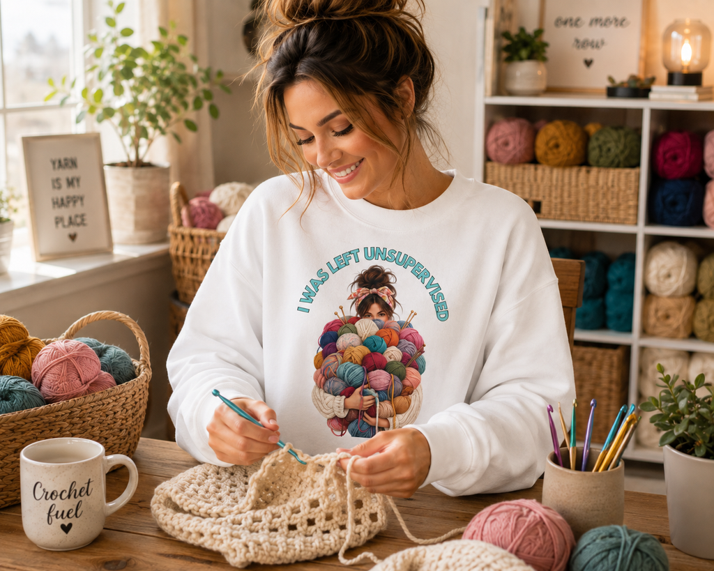 I Was Left Unsupervised - Yarn Stash - Crewneck