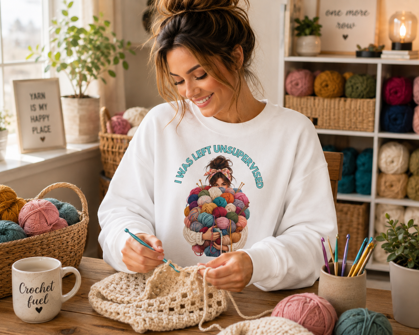 I Was Left Unsupervised - Yarn Stash - Crewneck