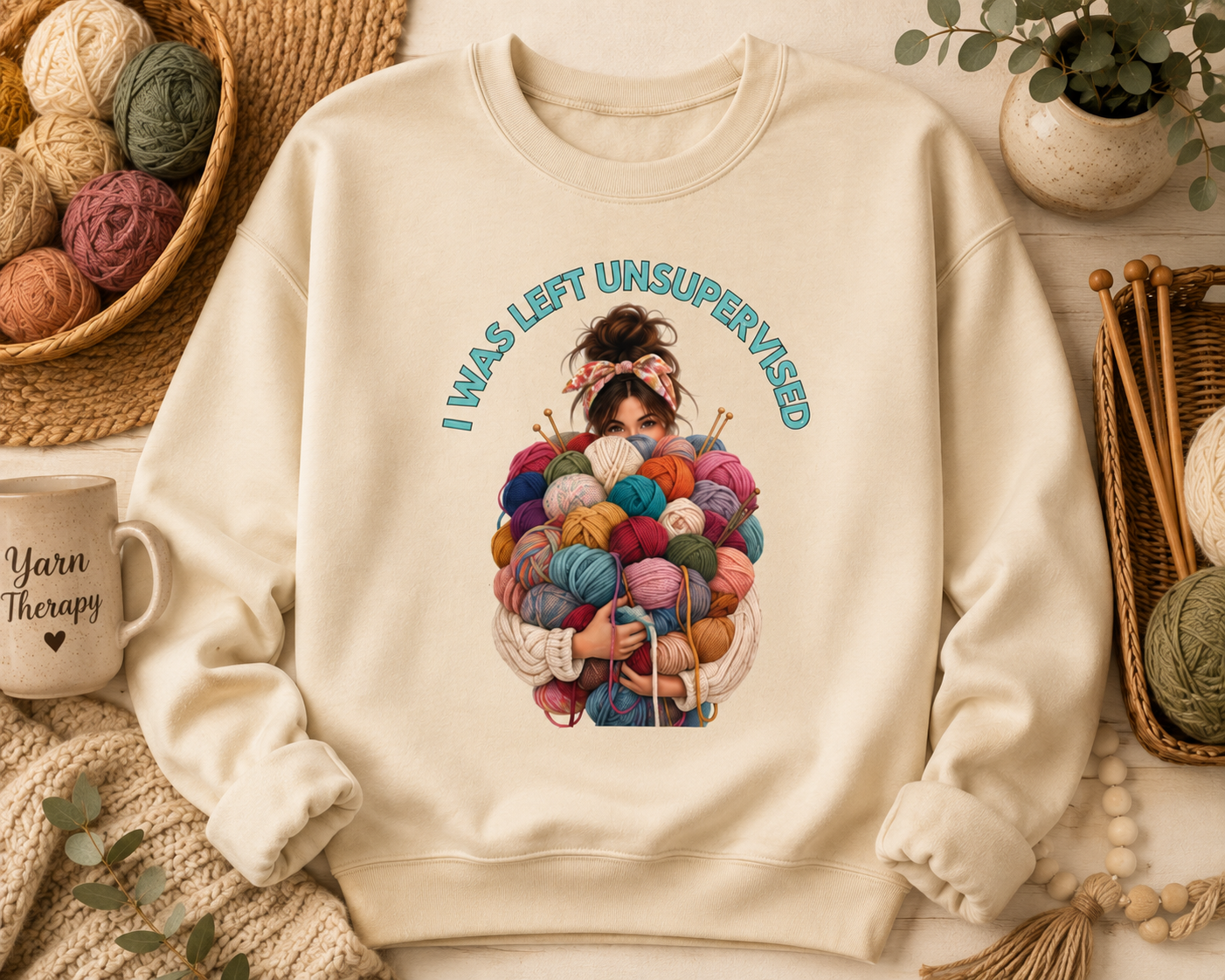 I Was Left Unsupervised - Yarn Stash - Crewneck
