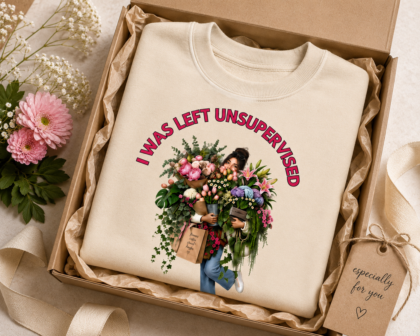 I Was Left Unsupervised - Plant Lover - Crewneck